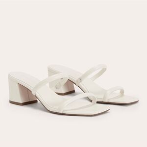 EVERLANE The Double Strap Heel in Canvas